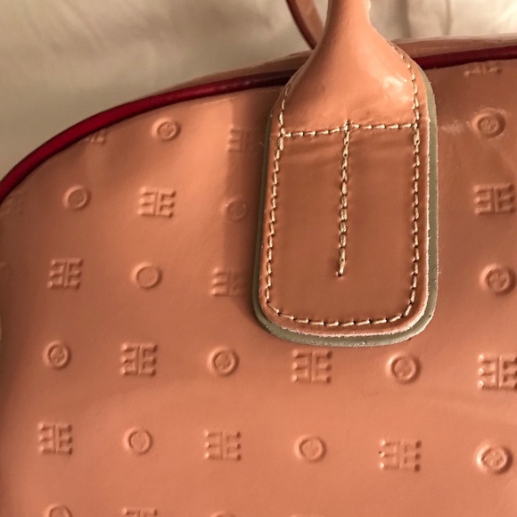 Arcadia Pink Genuine Patent Leather Duffle Bag - Picture 2 of 8